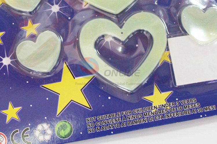 Cute low price best sales loving heart shape luminous stickers