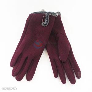 Top quality low price cool red women glove