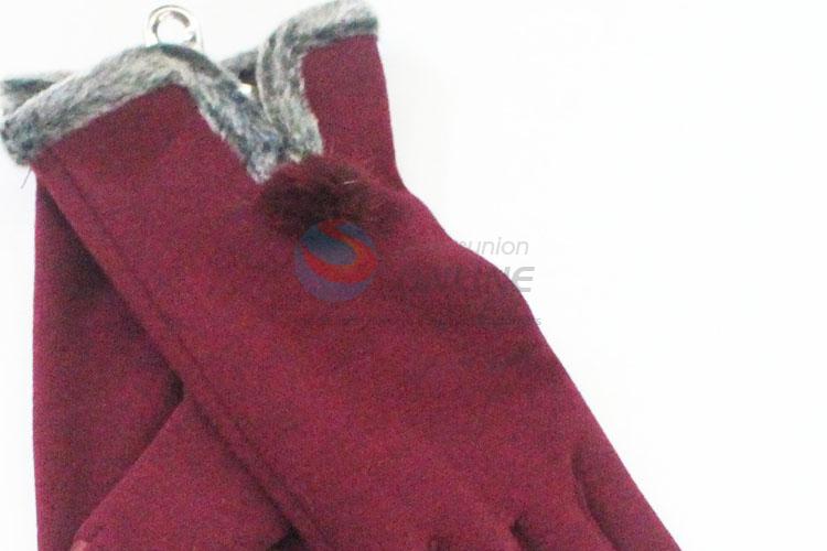 Cheap high quality red women glove