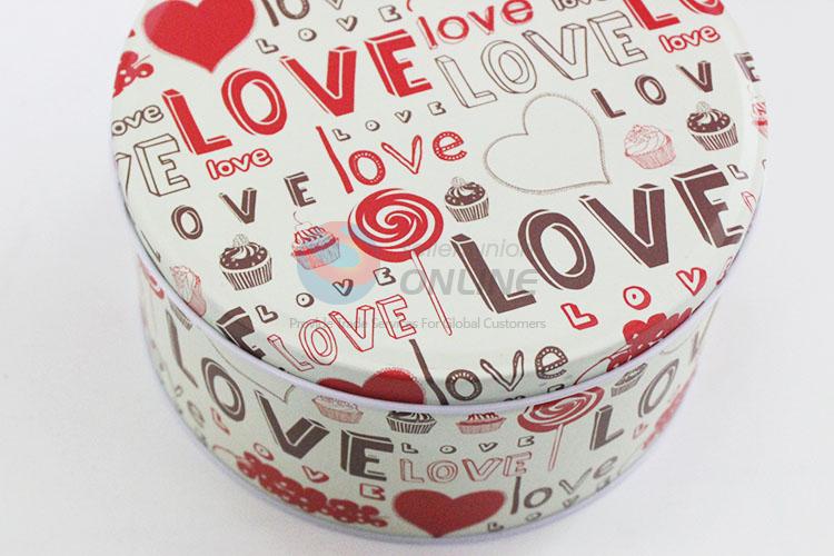 Lovely Printing Circular Storage Box Small Sealed Case