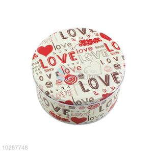 Lovely Printing Circular Storage Box Small Sealed Case