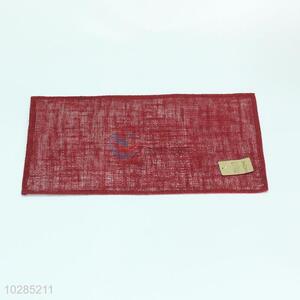 Wine Red Color Eco-friendly Linen Fabric Placemat