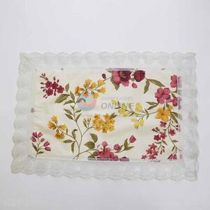 Beautiful Flower Pattern Easy Clean Table Mat/Placemat for Restaurants