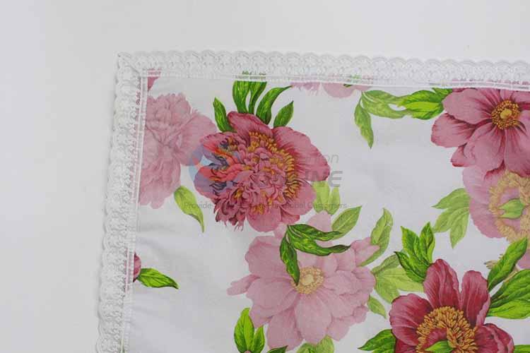 Wholesale Pink Flower Pattern Easy Clean Table Mat/Placemat for Restaurants