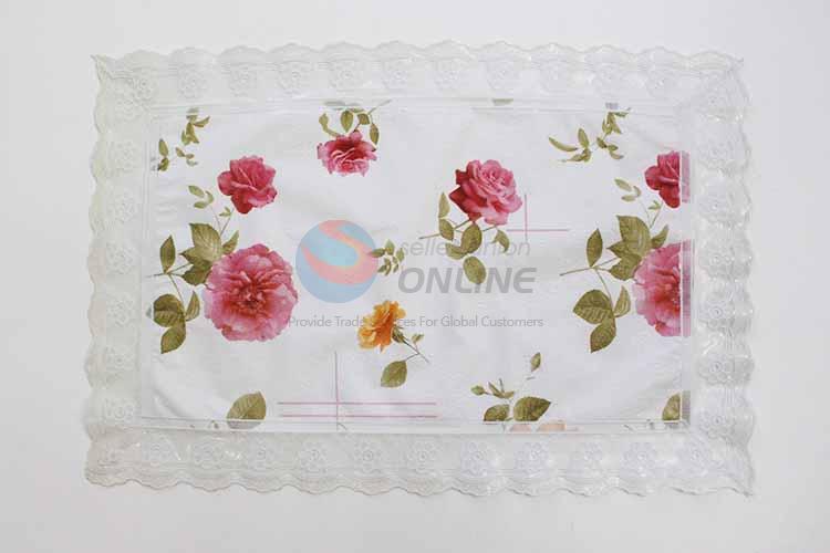 Rose Pattern Easy Clean Table Mat/Placemat for Restaurants