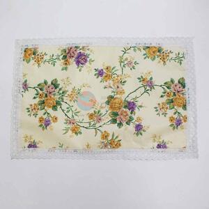 Yellow Flower Pattern Easy Clean Table Mat/Placemat for Restaurants