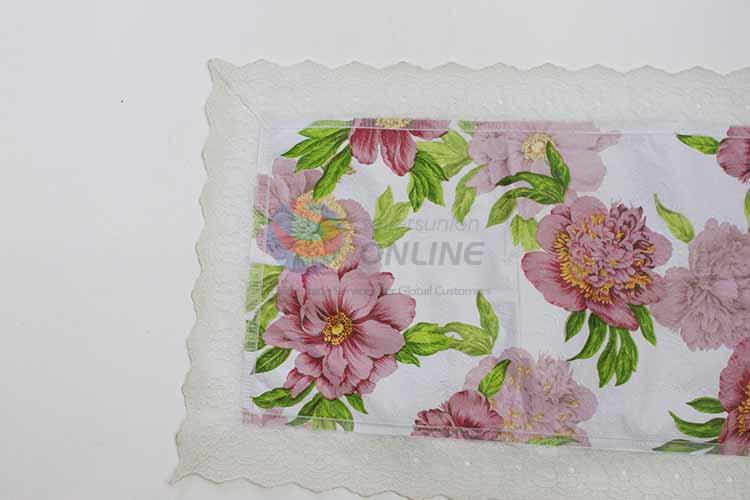 Pink Flower Easy Clean Table Mat/Placemat for Restaurants