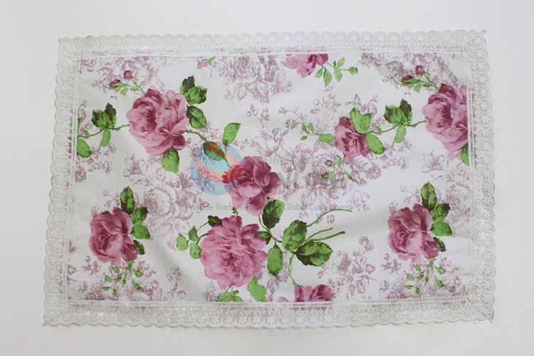 Pink Flower Pattern Easy Clean Table Mat/Placemat for Restaurants