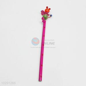 New Hot Selling Silm Animal Wooden Pencil ,Rose Red