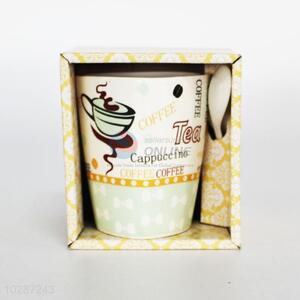 Fashion Ceramic Coffee Cup with Spoon