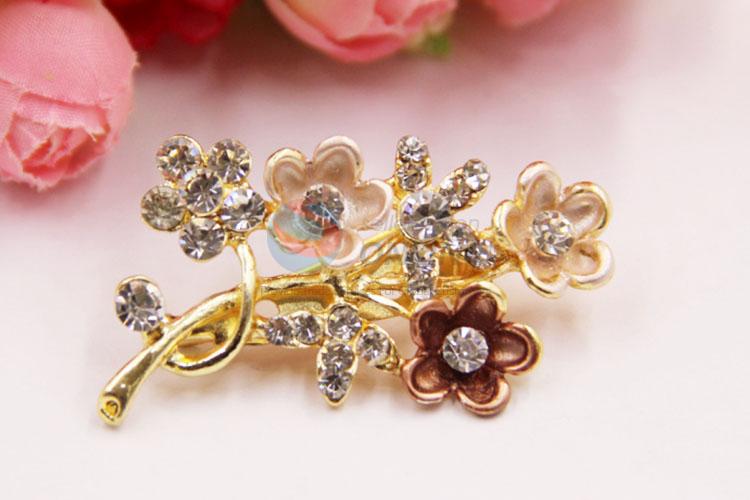 Latest Design Crystal Rhinestone Breastpin Brooch Pin