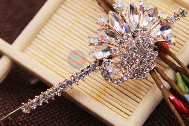 Latest Design Hairpins for Ladies, Rhinestone Hair Barrettes