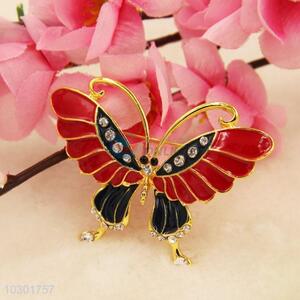 Vintage Rhinestone Breastpins in Butterfly Shape