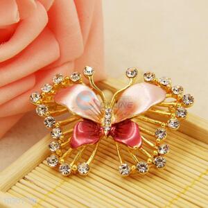 Butterfly Shaped Elegant Decorated Crystal Rhinestone Brooch