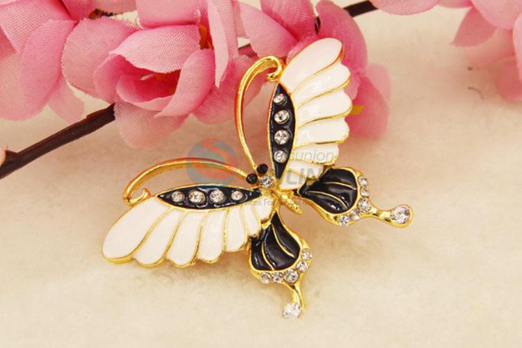 Vintage Rhinestone Breastpins in Butterfly Shape