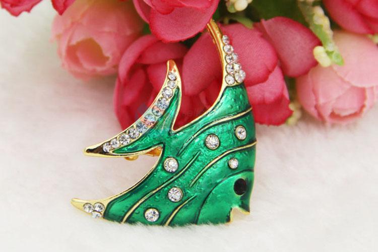 Fish Shaped Rhinestone Breastpins for Evening Dress