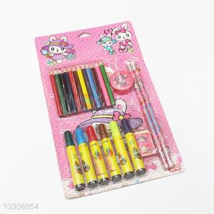 Hot-selling popular watercolor pen/pencil/pencil sharpener/eraser stationery set