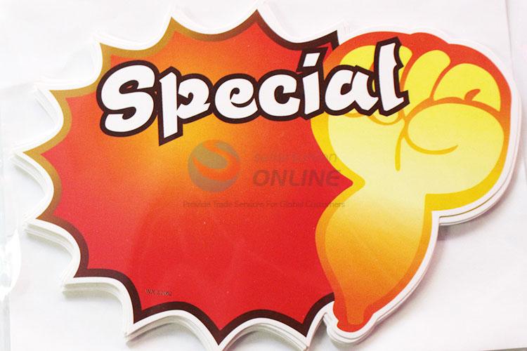 Good Quality Special POP Price Tag Paper Price Label