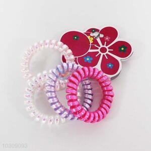 New style custom cheap plastic colorful twist hair rings