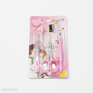 Wholesale Girl Beauty <em>Set</em> Cuticle Pusher/ <em>Nail</em> File/ Eyebrow <em>Scissors</em>