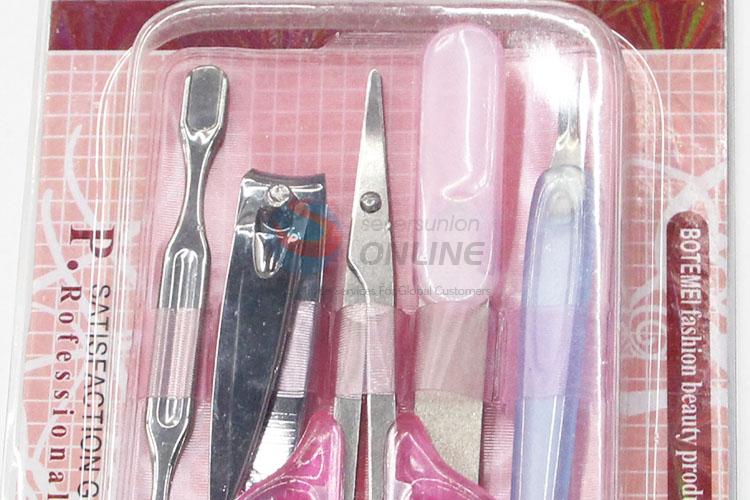 Factory Direct Manicure Set Beauty Tools Nail File/ Nail Clipper/ Cuticle Pusher/ Eyebrow Scissors