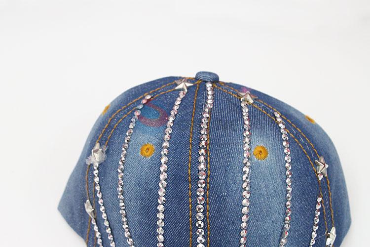 Fashion Rhinestone Denim Hat Caps for Wholesale