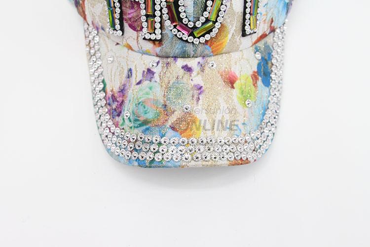 Fashion Hot Letter Rhinestone Denim Hat Caps