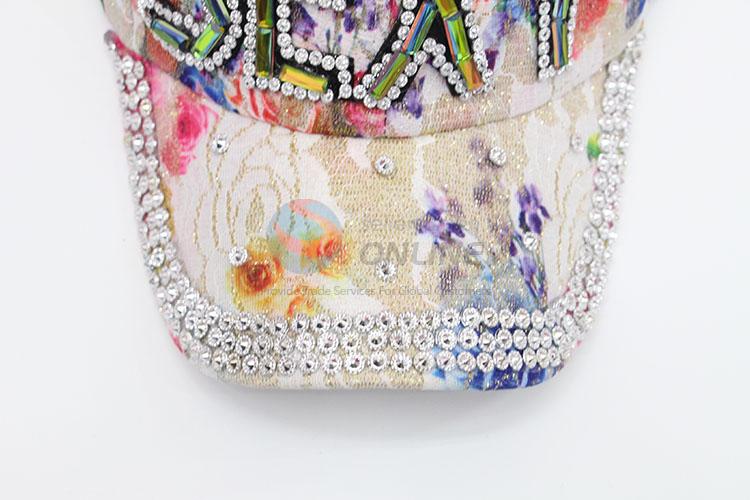 Fashion Sexy Letter Rhinestone Denim Hat Caps for Wholesale