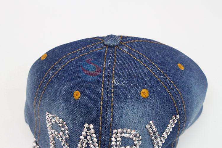 Fashion Baby Letter New Rhinestone Denim Hat Caps