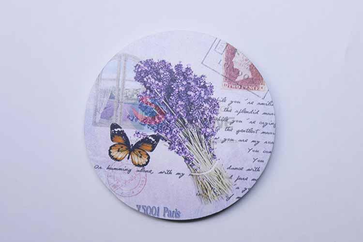 Lavender Pattern Round Cup Mat/Cup Coaster