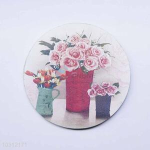 Flower Pattern Round Cup Mat/Cup Coaster