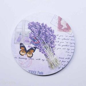 Lavender Pattern Round Cup Mat/Cup Coaster