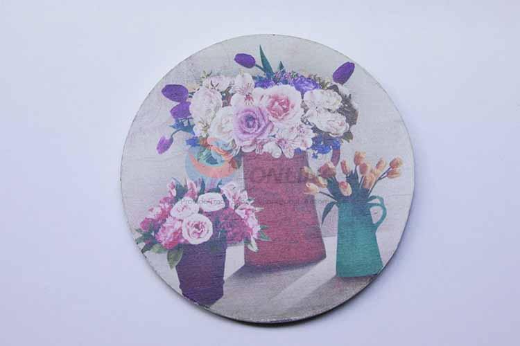 Flower Pattern Round Cup Mat/Cup Coaster