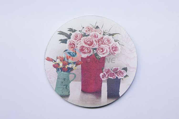 Flower Pattern Round Cup Mat/Cup Coaster