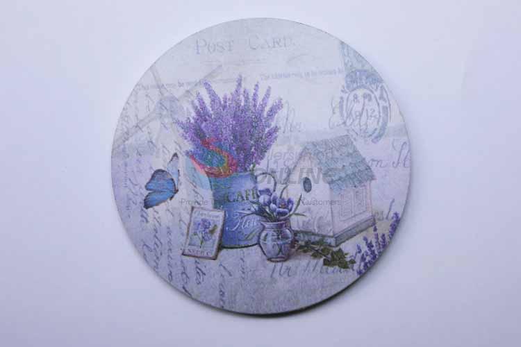 Lavender Pattern Round Cup Mat/Cup Coaster