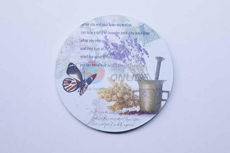 Lavender Pattern Round Cup Mat/Cup Coaster