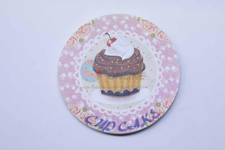 Cup Cake Pattern Round Cup Mat/Cup Coaster