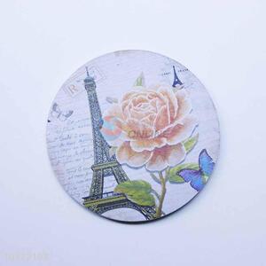 Yellow Flower Pattern Round Cup Mat/Cup Coaster