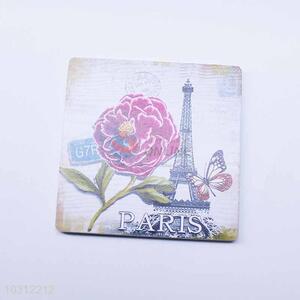 Rose Pattern Square Cup Mat/Cup Coaster