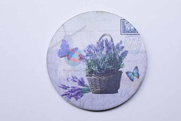 Lavender Pattern Round Cup Mat/Cup Coaster