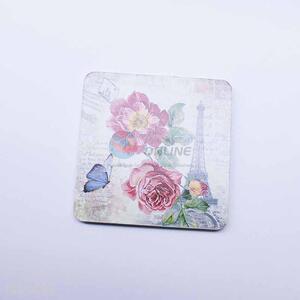 Rose Pattern Square Cup Mat/Cup Coaster