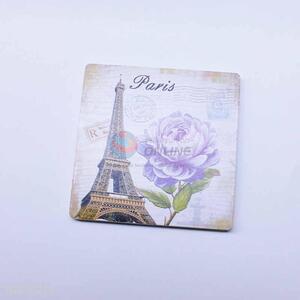 Purple Flower Pattern Square Cup Mat/Cup Coaster