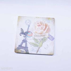 Rose Pattern Square Cup Mat/Cup Coaster