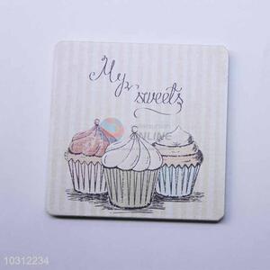 Cupcake Pattern Square Cup Mat/Cup Coaster