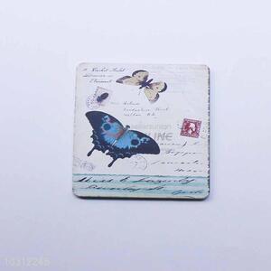 Butterfly Pattern Square Cup Mat/Cup Coaster