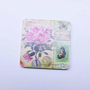 Flower Pattern Square Cup Mat/Cup Coaster