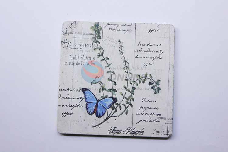 Butterfly Pattern Square Cup Mat/Cup Coaster