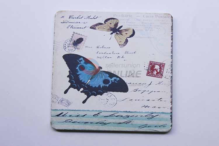 Butterfly Pattern Square Cup Mat/Cup Coaster