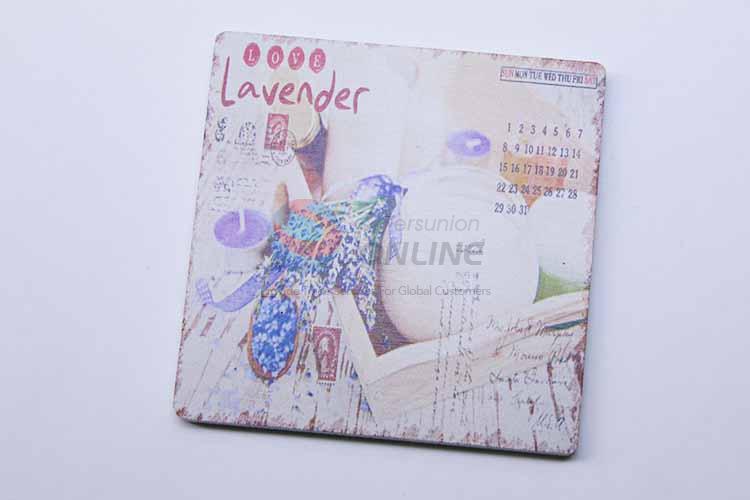 Lavender Pattern Square Cup Mat/Cup Coaster