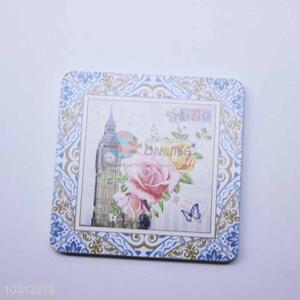 London Pattern Square Cup Mat/Cup Coaster